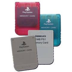 1MB Memory Card (PS1) - Verschillende kleuren