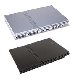PS2 Console Slim - Zwart / Zilver