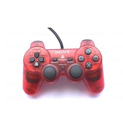 PS2 Controller Dualshock 2 -  Transparant Rood - Sony (origineel)