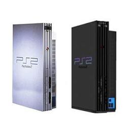 PS2 Console Phat - Zwart / Zilver