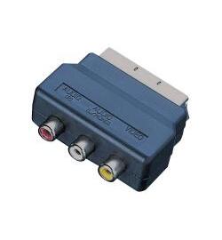Scart adapter - Omvormer tussen Tulp (rood/geel/wit) en Scart